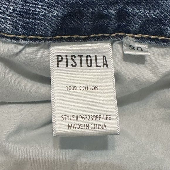 Pistola Cassie High Waist Ripped Crop Straight Leg Jeans In Los Feliz  Size 30 - Picture 8 of 16